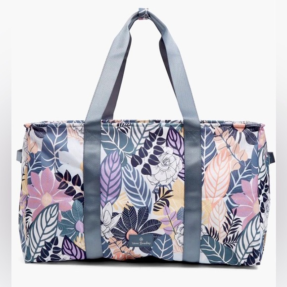Vera Bradley Oversized Car Tote ✨ Palm Floral | travel XL lilac - Picture 1 of 10